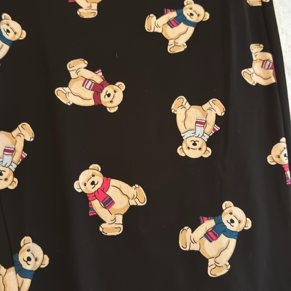 Joyspun pj set size large, black with teddy bears - Picture 4 of 9